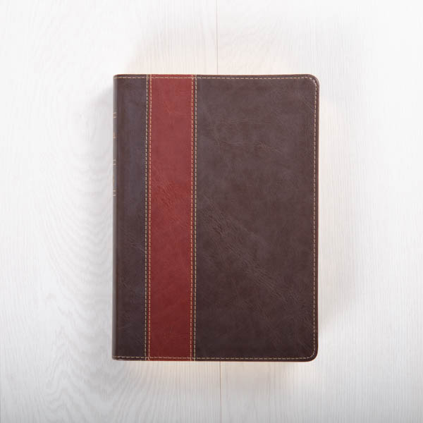 The Swindoll Study Bible NLT, LeatherLike, Indexed, Large Print, Brown/Tan TuTone